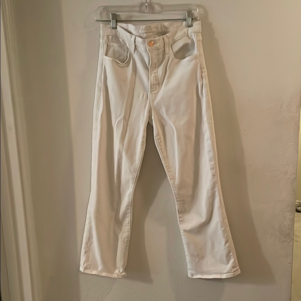 Joe’s White Jeans The Callie high rise cropped boot